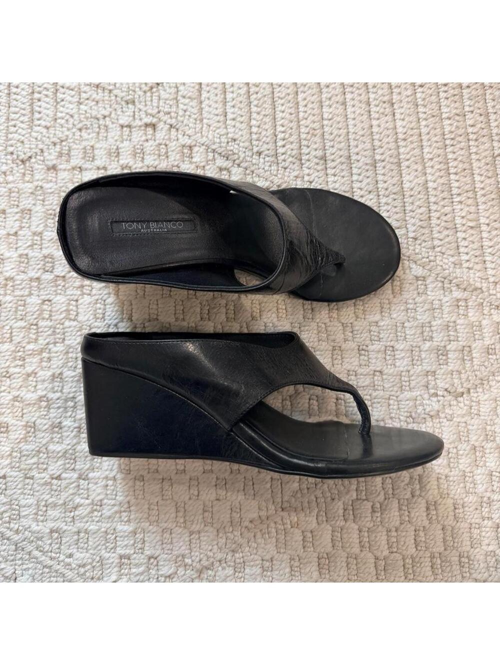 Tony Bianco Swift Wedge Heel in Black Vintage
